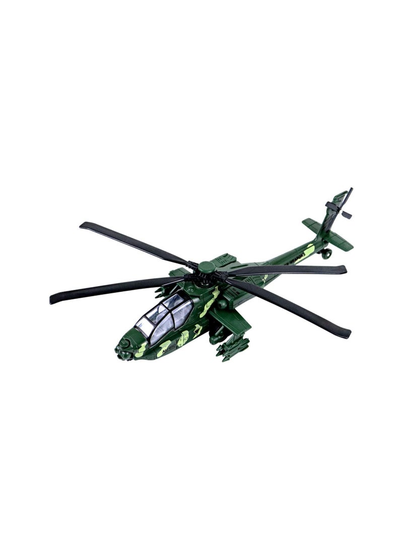 Military Helicopter Toy, Air Force Combat Military Fighter Model with Lights and Sounds, Army Plane Toys for Kids Boys Girl Gift - Image 1