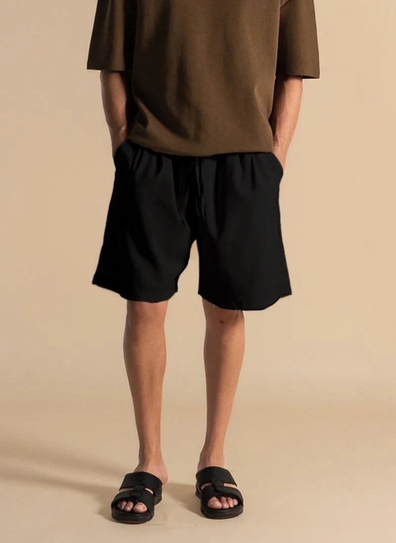SHAPES LINEN BLEND JOGGER WAIST SHORTS