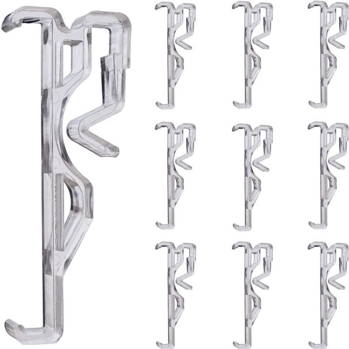 VALANCE CLIPS 10PCS 25INCH CLEAR PLASTIC HIDDEN RETAINER HOLDER CLIP FOR WINDOW BLIND VALANCEHORIZONTAL FAUX WOOD BLINDS PARTS