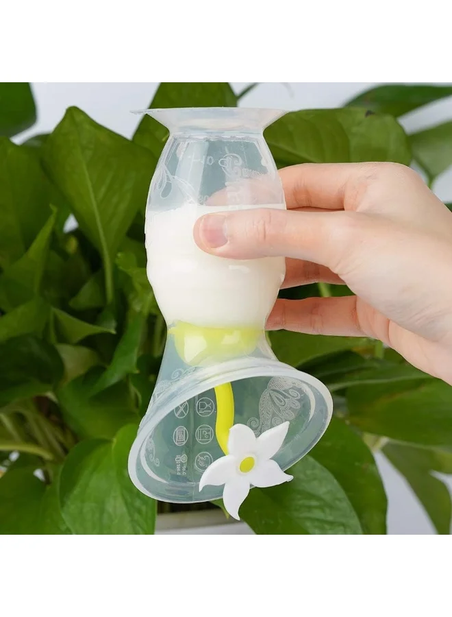 هاكا Silicone Breast Pump And Flower Stopper - White