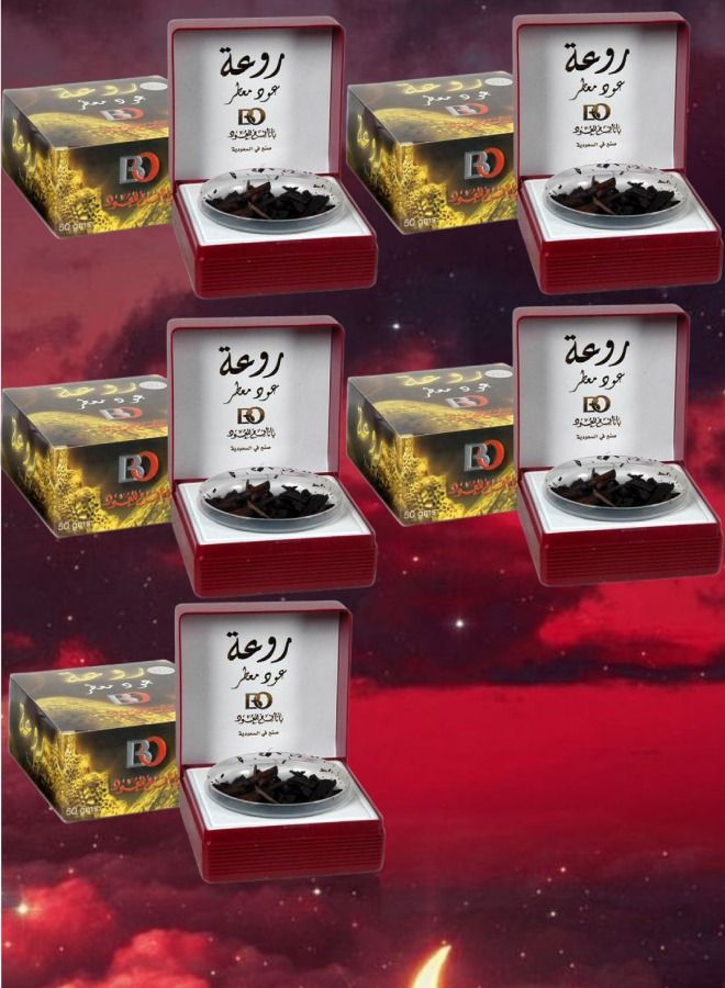 5 Pieces Bakhoor Oud Rawea