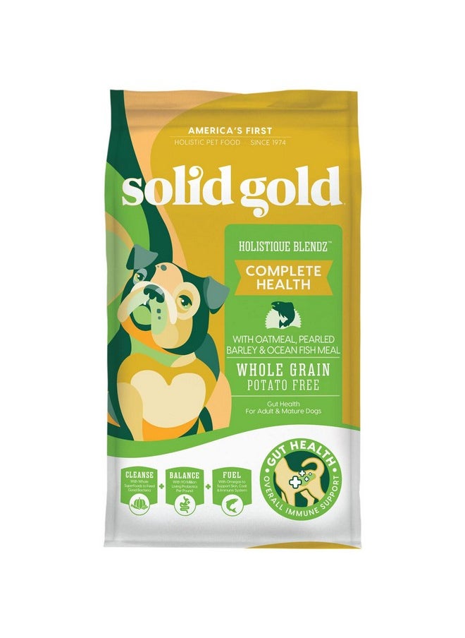 solid gold - Dry Dog Food For Adult & Senior Dogs  Made With Oatmeal, Pearled Barley, And Fish Meal  Holistique Blendz Potato Free High Fiber Dog Food For Sensitive Stomach & Immune Support  4 Lb - Image 1
