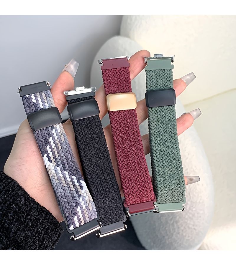 Replacement Woven Nylon Magnetic Watch Strap For Huawei Fit 4 Pro Fit4 Fit3 Official Rainbow Color Smart Sports Bracelet Wristband Male Female Student Style - Image 1