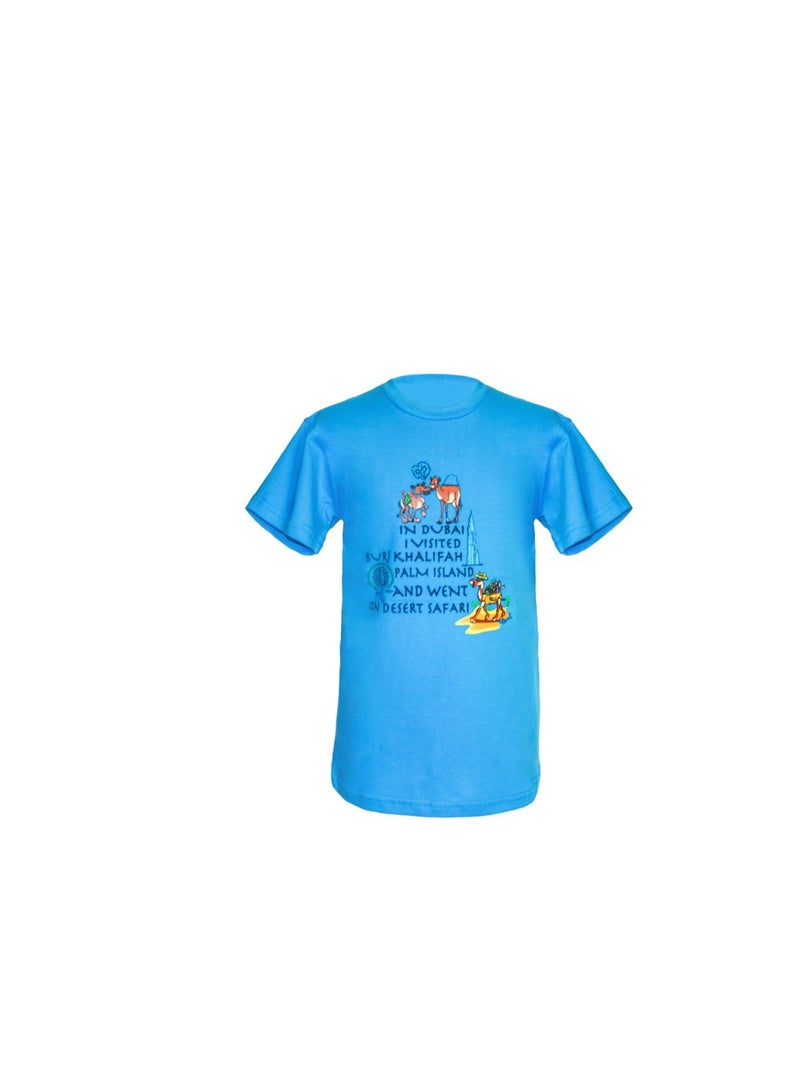 I visited Dubai kids' t-shirt souvenir Light Blue colour.