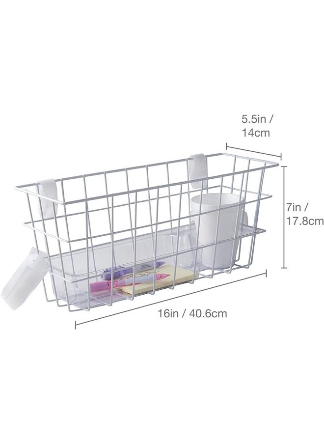 HealthSmart Walker Storage Basket with Cup Holder and Insert Tray, No Tools Needed, White, 16 x 5.5 x 7, Walker Accessories  - Image 4