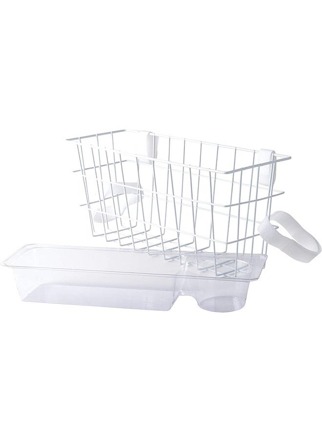 HealthSmart Walker Storage Basket with Cup Holder and Insert Tray, No Tools Needed, White, 16 x 5.5 x 7, Walker Accessories  - Image 5
