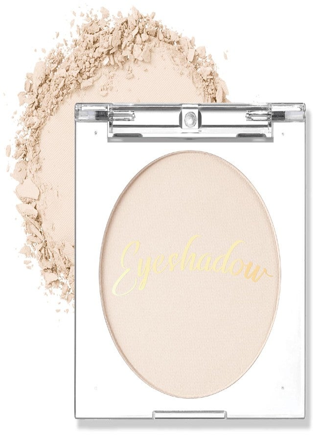 Jutqut Single Beige Matte Eyeshadow Palette, Velvet Eye Shadow Compact Powder Primer Base Makeup, Ultra-Blendable, Fine Smooth Powder, Waterproof, Long-Lasting, 18#Beige - Image 1