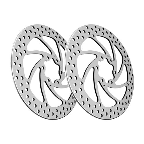 stio 2PCS 160mm Scooter Brake Disc Rotor Pad 6 Holes Rounded compatible with KAABO Wolf Warrior 11+,Wolf Warrior 11 PRO+,Wolf Warrior GT Pro,Wolf King+,Wolf King GT Pro,Wolf King GT/GTR Brake Parts - Image 1