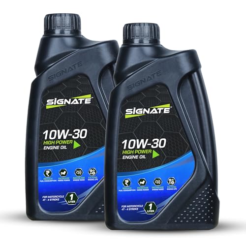 Signate 10W30 4T Scooter Engine Oil 1L | Maximum Gear Protection & Power Formula For High Performance (Pack of 2) - Image 1