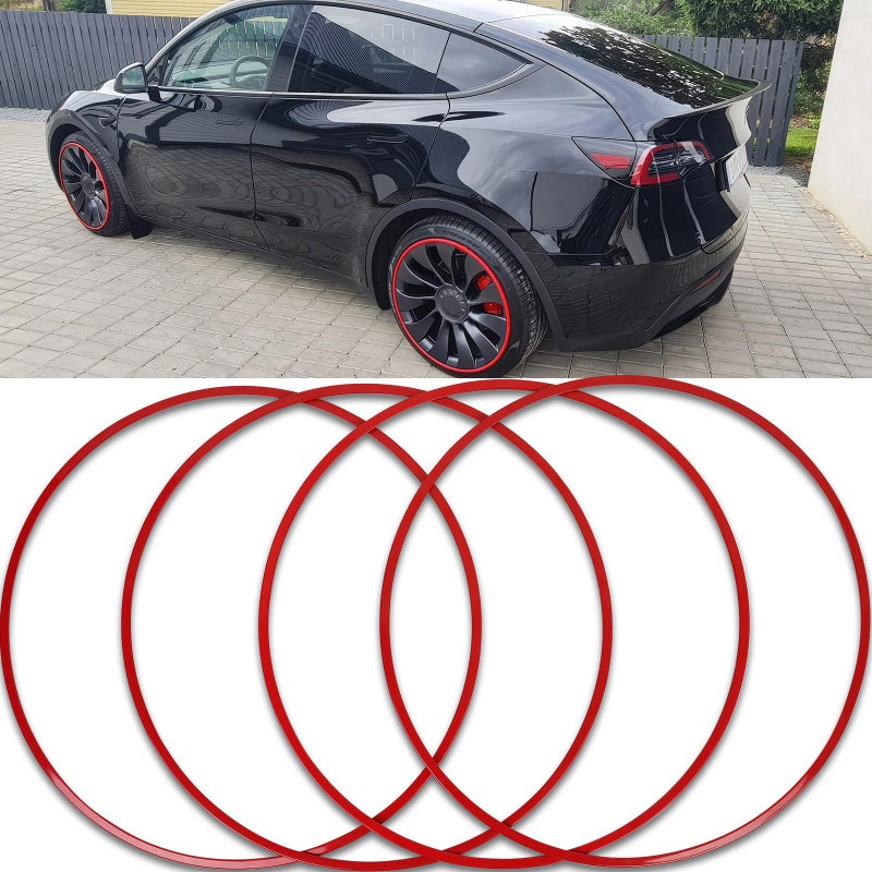 DREAMOTOR Wheel Rim Protector Set of 4 19 Inch Alloy Rim Guards for Car Rims Compatible with Tesla Model Y 3 Honda CRV Toyota Camry Ford Mustang MachE Nissan Hyundai Audi A4 A6 Mazda CX90 Lexus RX - Image 3