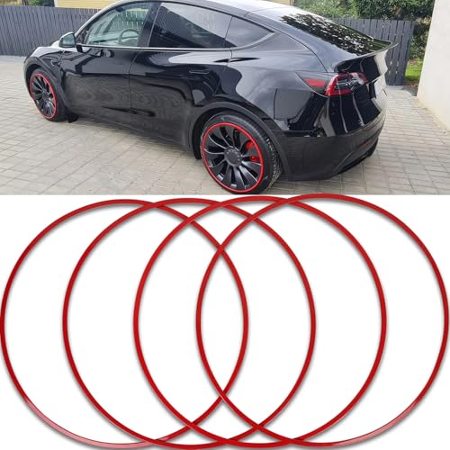 DREAMOTOR Wheel Rim Protector Set of 4 19 Inch Alloy Rim Guards for Car Rims Compatible with Tesla Model Y 3 Honda CRV Toyota Camry Ford Mustang MachE Nissan Hyundai Audi A4 A6 Mazda CX90 Lexus RX - Image 1