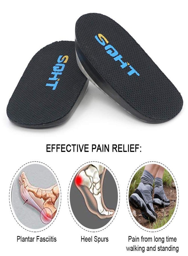 SQHT's Height Increase Insole - Gel Heel Shoe Lift Inserts, Achilles Tendon Cushion for Men and Women (Large (1" Height)) - Image 4