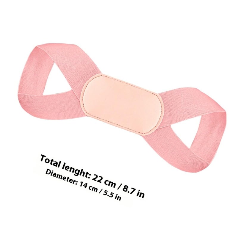 Adjustable Posture Corrector Belt For Adults Pink L Size Back Brace For Hunchback Correction - Image 3