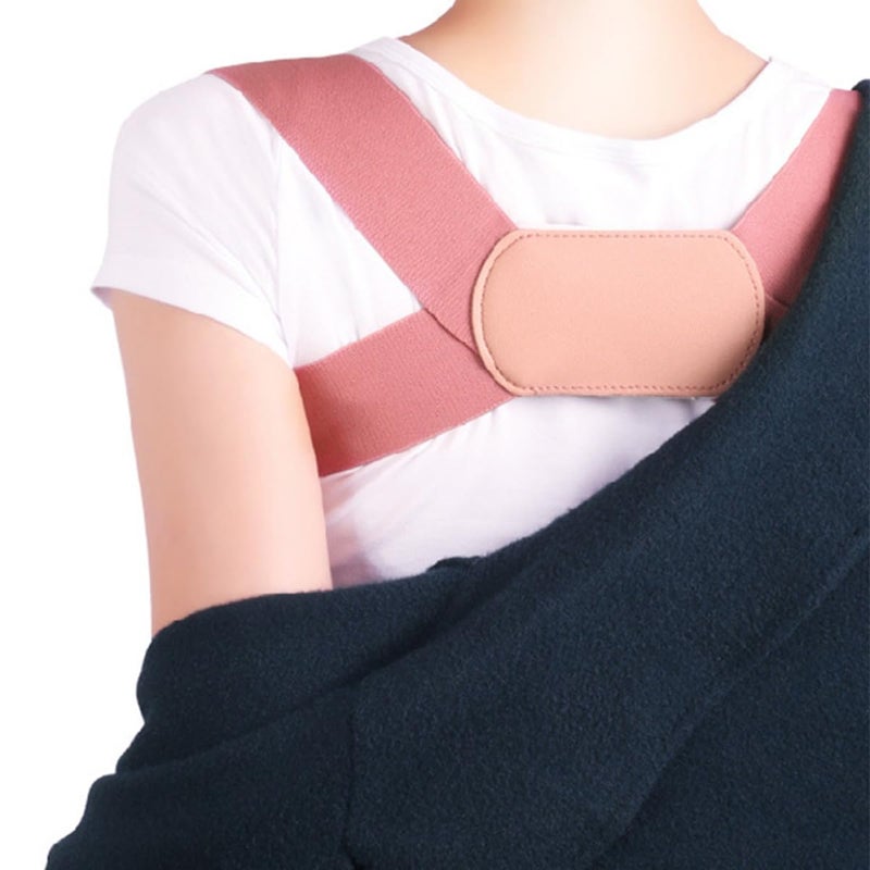 Adjustable Posture Corrector Belt For Adults Pink L Size Back Brace For Hunchback Correction - Image 4