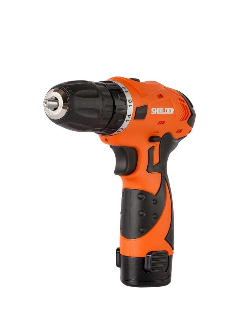 Shielder Cordless Drill Shielder SH-1012L 12V Lithium 2-Speed 10mm Drill Driver With Extra Battery LED Light & BMC Case - Image 1