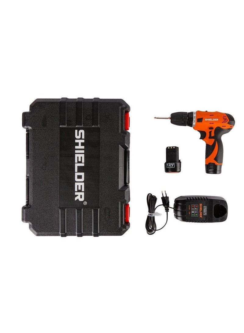 Shielder Cordless Drill Shielder SH-1012L 12V Lithium 2-Speed 10mm Drill Driver With Extra Battery LED Light & BMC Case - Image 4