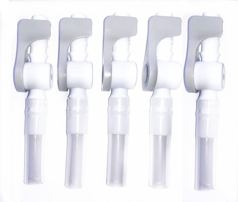 Lifevv Innovative Catheter Valve Urine Drainage Catheter Valves Comfortable Easy to Use Lever Tap with Smooth Edges and Tubing 5 Pack
