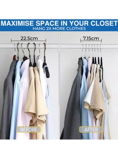 jehan Non-Slip Velvet Hangers 100 Pack, Space Saving Clothes Hanger Set with 360 Degree Swivel Hook, Heavy Duty Hangers for Coats Jackets Pants Dresses, Black  - Image 4