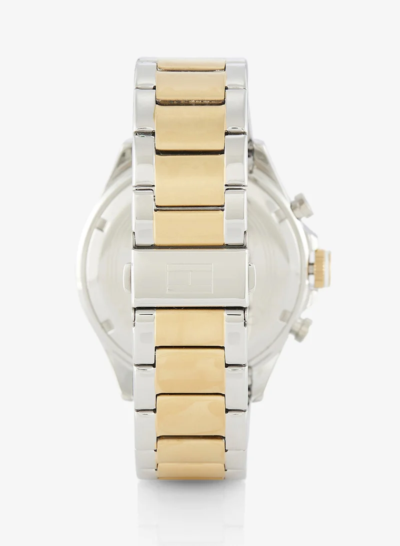Tommy Hilfiger  Tommy Hilfiger Men's 45.5mm Multifunction Quartz Watch - White Dial, Two-Tone Stainless Steel Bracelet with Gold IP, 3 Sub-Dials, 5ATM Water Resistant - 1791226 for Men | Best Price UAE