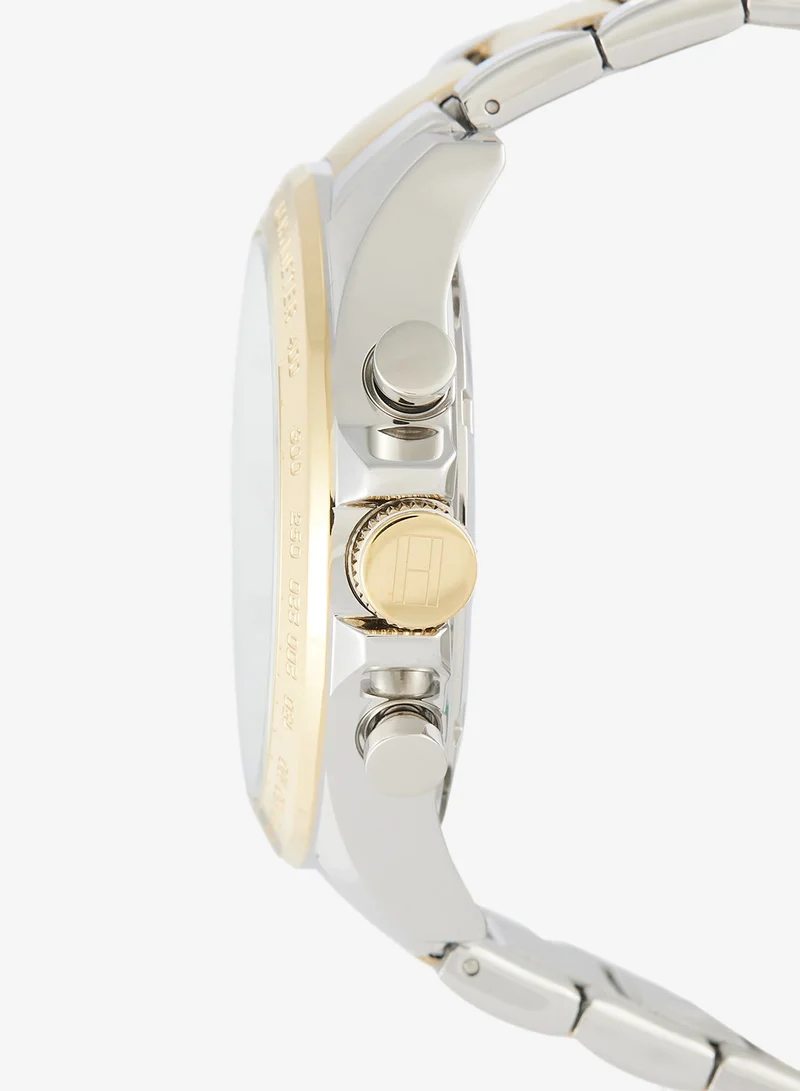 Tommy Hilfiger  Tommy Hilfiger Men's 45.5mm Multifunction Quartz Watch - White Dial, Two-Tone Stainless Steel Bracelet with Gold IP, 3 Sub-Dials, 5ATM Water Resistant - 1791226 for Men | Best Price UAE