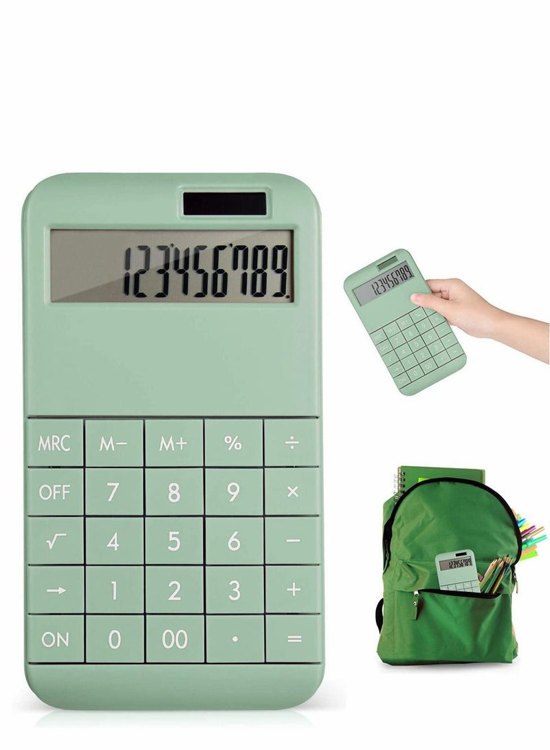 Y&D Basic Standard Calculator 12 Digit Desktop with Large LCD Display for Office, School, Home & Business Use, Modern Design - Green - Image 1