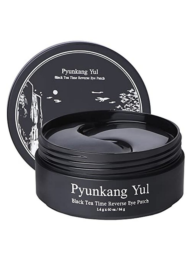 PYUNKANG YUL - Black Tea Time Reverse Eye Patch Reduces Puffy Eyes Fine Lines Under Eye Bags Face Moisturizer Revitalizer; Korean Eye Skin Care Gel Pads With Lowmolecular Collagen Peptide 1.4G X 60Ea - Image 1