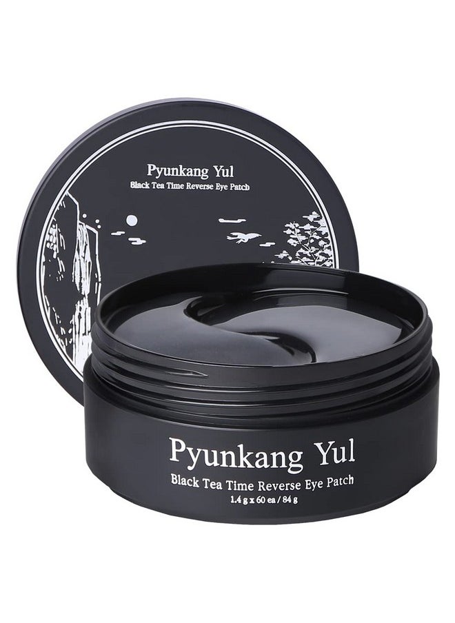 PYUNKANG YUL - Black Tea Time Reverse Eye Patch Reduces Puffy Eyes Fine Lines Under Eye Bags Face Moisturizer Revitalizer; Korean Eye Skin Care Gel Pads With Lowmolecular Collagen Peptide 1.4G X 60Ea - Image 1