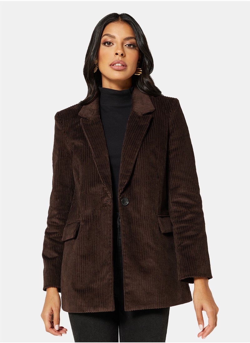 VERO MODA - Oversized Corduroy Collar Blazer - Image 1