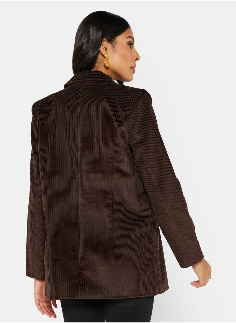 VERO MODA - Oversized Corduroy Collar Blazer - Image 1