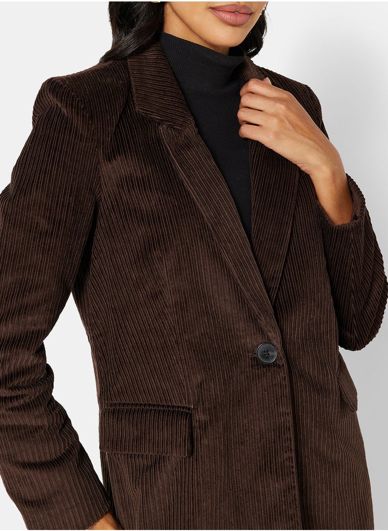 VERO MODA - Oversized Corduroy Collar Blazer - Image 1