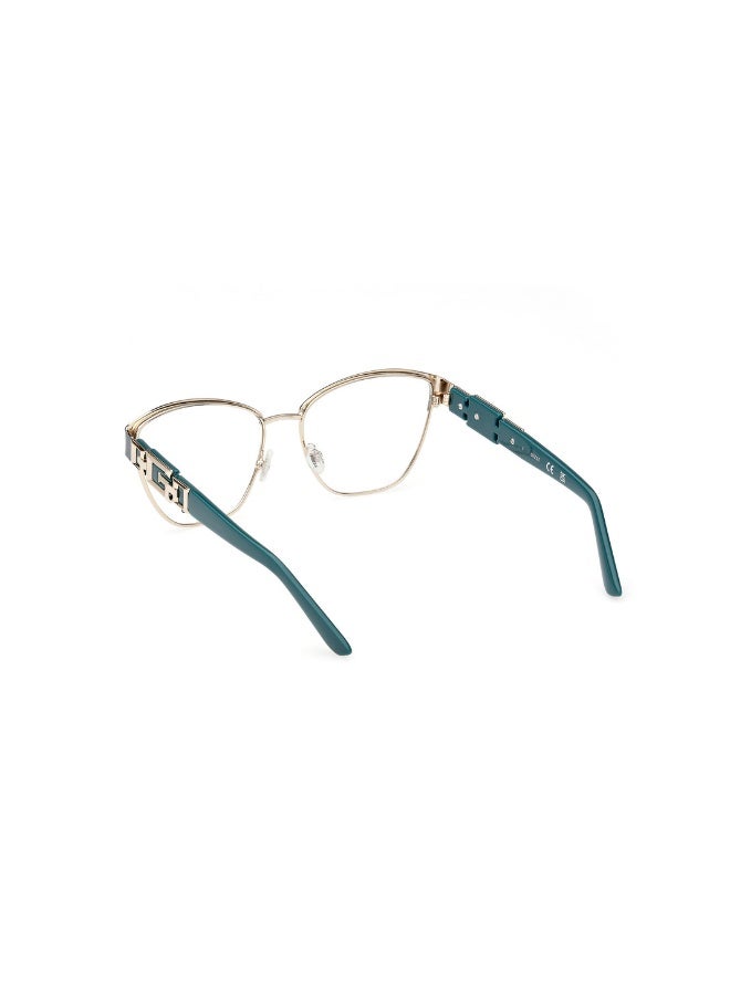 جس نظارة طبية بشكل برولاين للنساء بأذرع بلاستيكية GU2984  مقاس 54 - أخضر داكن - Image 3