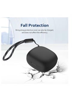ماركة غير محددة غطاء جراب Anker Soundcore Life P3 سيليكون محمول مقاوم للخدش ومقاوم للصدمات مع حلقة تسلق (أسود)  - Image 4