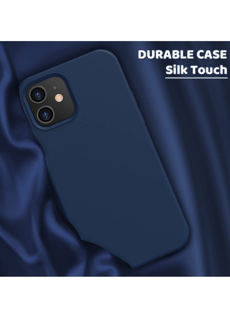 ELTRAZONE iPhone 14 Case,iPhone 13 Case with Screen Protector,Soft Flexible Silicone Gel Rubber Bumper Cover,Slim Fit Shockproof Protective Phone Case for iPhone 13,iPhone 14 6.1" Navy Blue  - Image 2