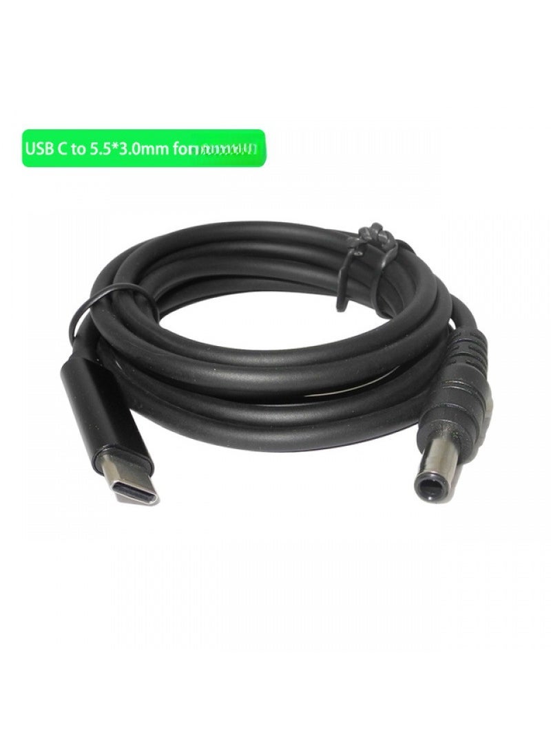 Generic 1 x 5 pcs Type-C to DC Charger Cable for Notebooks 5.5-3.0mm 