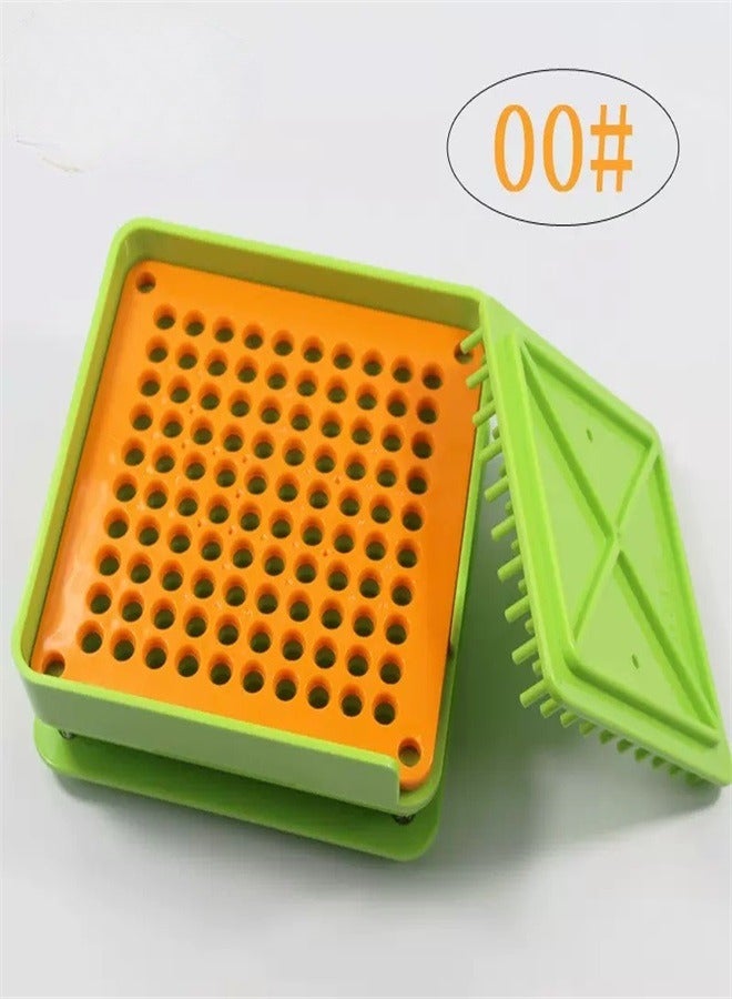 Easy Capsule Filling Tray for Gel Capsules Empty Efficient Capsules Maker Machine - Gel Capsules Size #00 (Green, 100 Holes) - Image 1