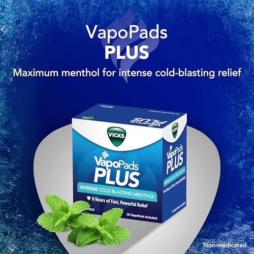 Vicks فكس فابوبادز بلس مع المنثول البارد المكثف - إعادة تعبئة وسادات البخار لمبخرات فكس واستنشاق البخار، وسادات العطر لتخفيف الاحتقان، عبوة 20، قد يختلف لون العلبة - Image 2