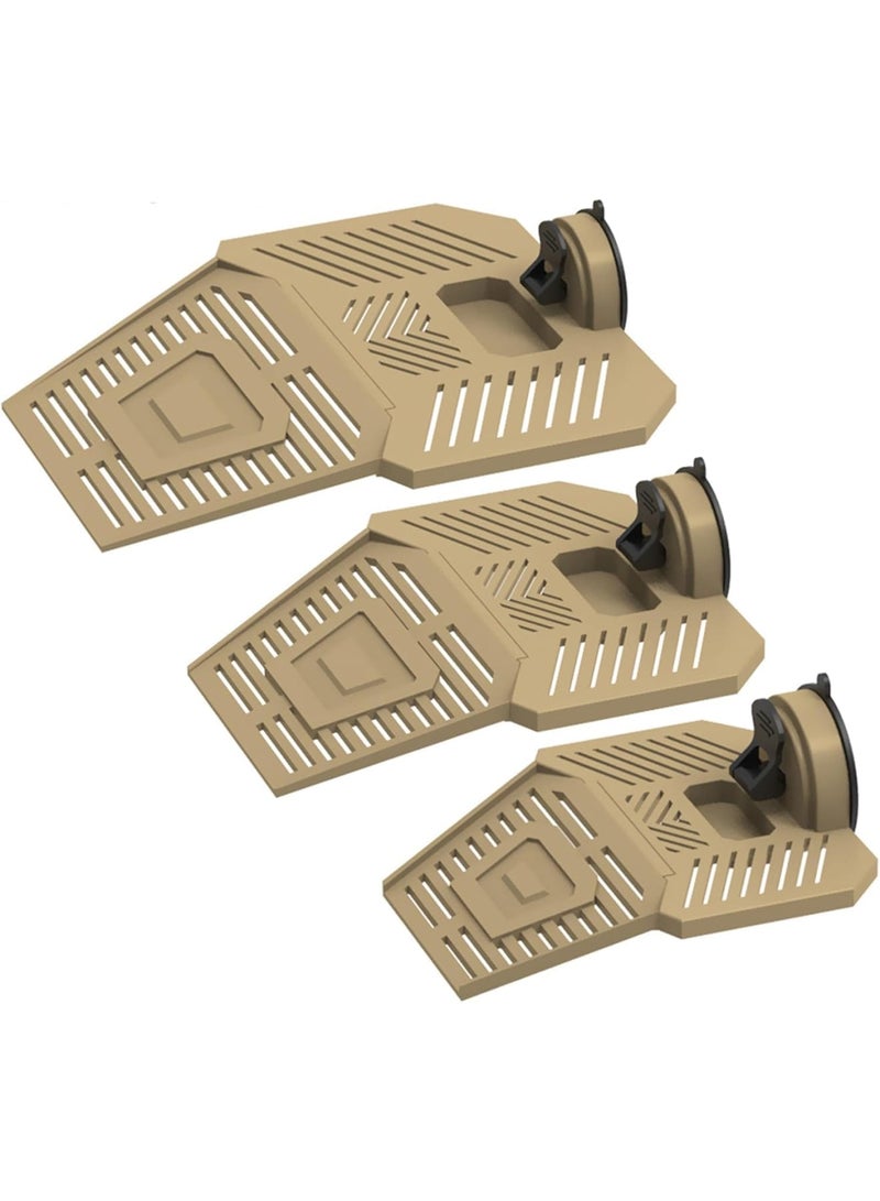 SYOSI Turtle Basking Platform, Floating Resting Ramp with Removable Climbing Ladder for Aquarium Reptiles and Amphibians Habitat Decor, Medium Size Brown - Image 3