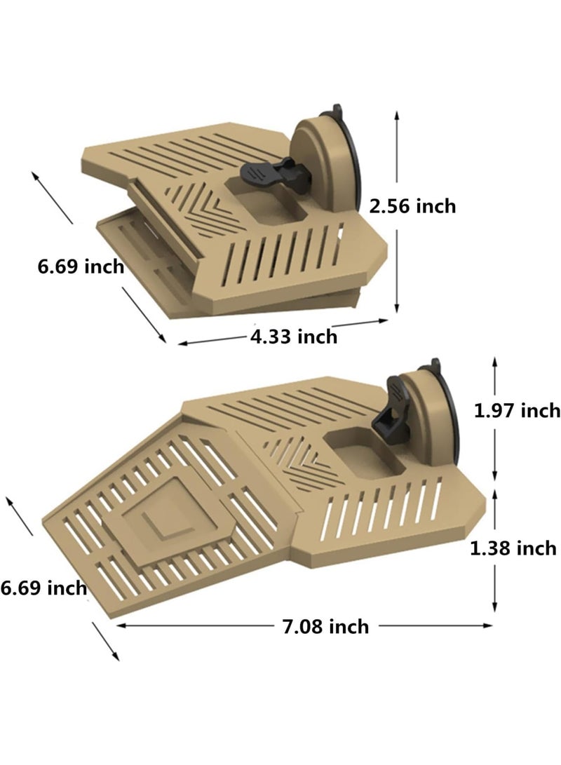 SYOSI Turtle Basking Platform, Floating Resting Ramp with Removable Climbing Ladder for Aquarium Reptiles and Amphibians Habitat Decor, Medium Size Brown - Image 2