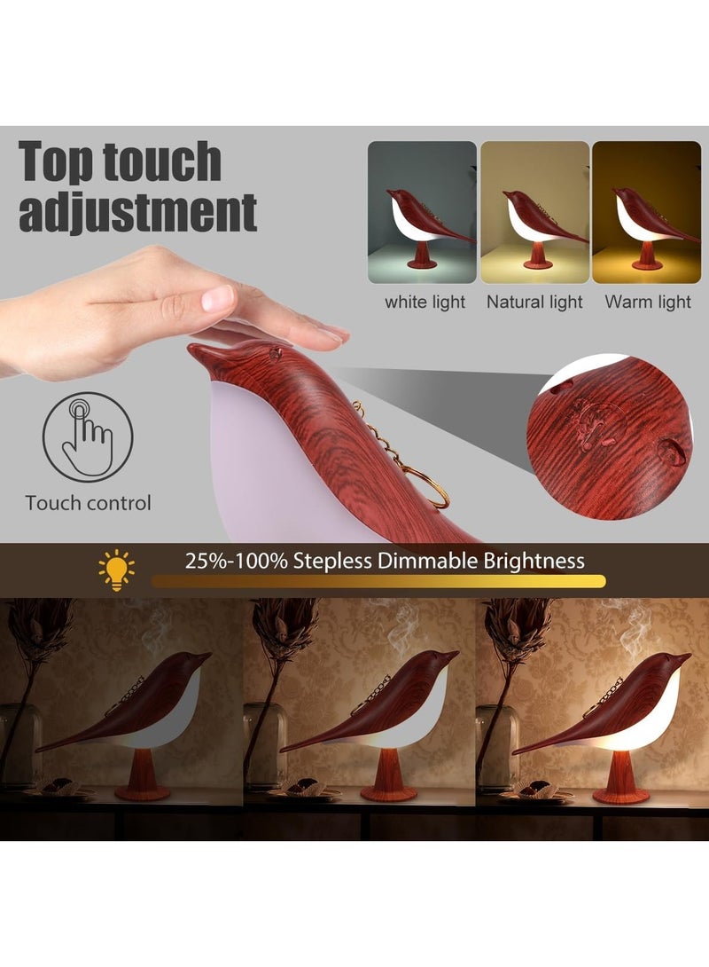 Bird LED Table Lamp, Cordless Touch Sensor Night Light, 3 Level Brightness Adjustable Nightstand Lamp, Creative Decorative Aroma Lamps, Portable Bird Lamp for Bedroom, Dorm, Office and Travel - Image 4