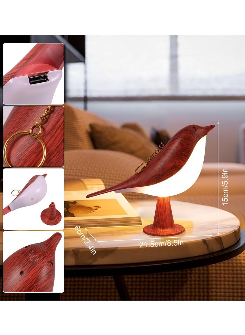 Bird LED Table Lamp, Cordless Touch Sensor Night Light, 3 Level Brightness Adjustable Nightstand Lamp, Creative Decorative Aroma Lamps, Portable Bird Lamp for Bedroom, Dorm, Office and Travel - Image 3