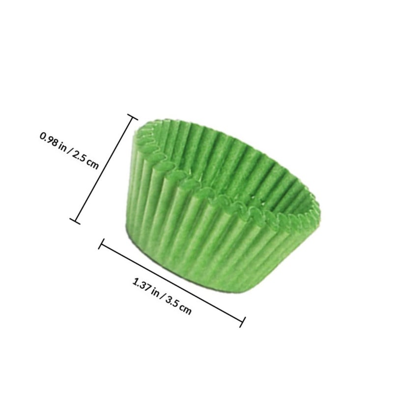 Green Heat Resistant Nonstick Muffin Wrappers 3.5cm Strawberry Paper Baking Cups 1000pcs - Image 3