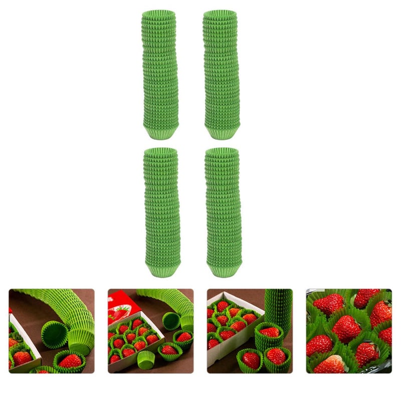 Green Heat Resistant Nonstick Muffin Wrappers 3.5cm Strawberry Paper Baking Cups 1000pcs - Image 5