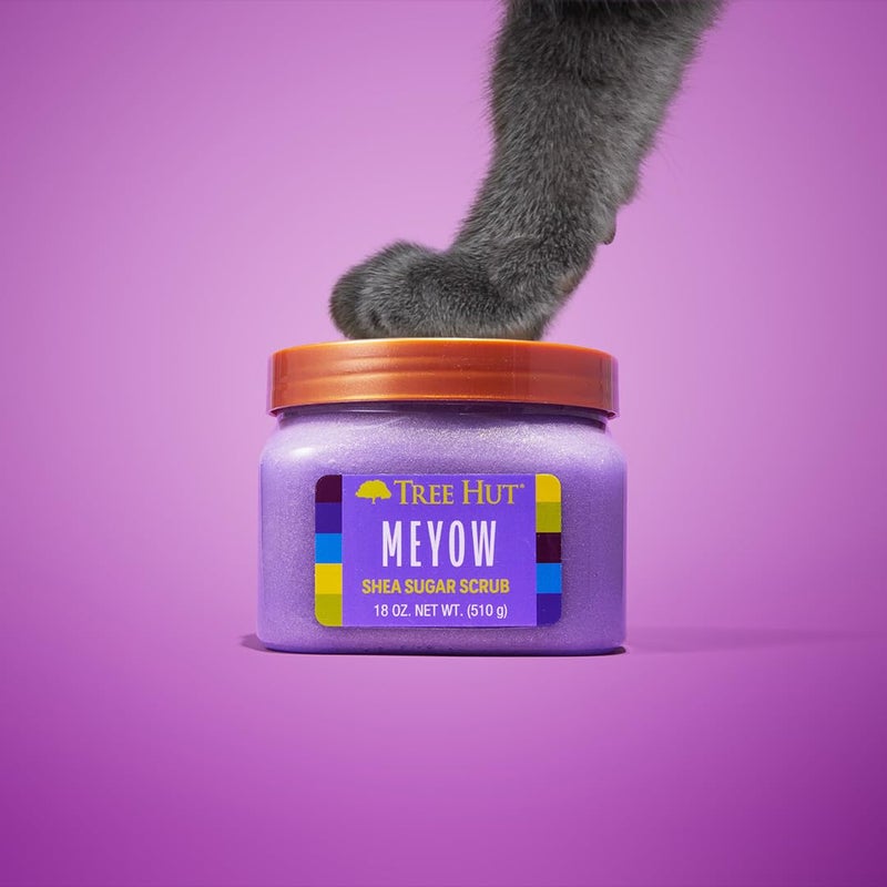 Tree Hut Shea Sugar Scrub Meyow | Exfoliating Body Scrub Removes Dead, Dry Skin for a Soft & Hydrated Feel | Nourishing Essential Body Care | 18 fl oz. - Image 2