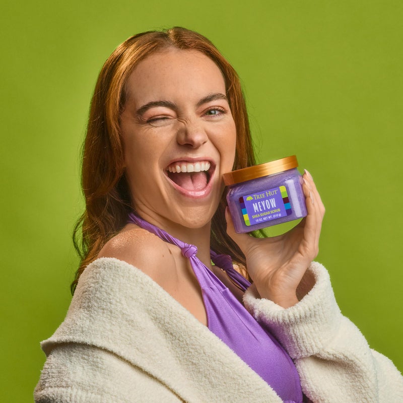 Tree Hut Shea Sugar Scrub Meyow | Exfoliating Body Scrub Removes Dead, Dry Skin for a Soft & Hydrated Feel | Nourishing Essential Body Care | 18 fl oz. - Image 4