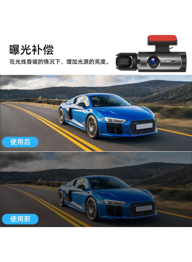 نيوترل كاميرا السياقة ثلاثية العدسة 1080p واي فاي عالية الدقة رؤية ليلية 3.16 إنش مسجل سيارة - Image 4