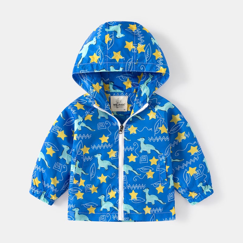 Children'S Jacket Style Boys' Hooded Coat Baby Lightweight Sun Protection Clothing Korean Style Zipper Shirt - Image 3