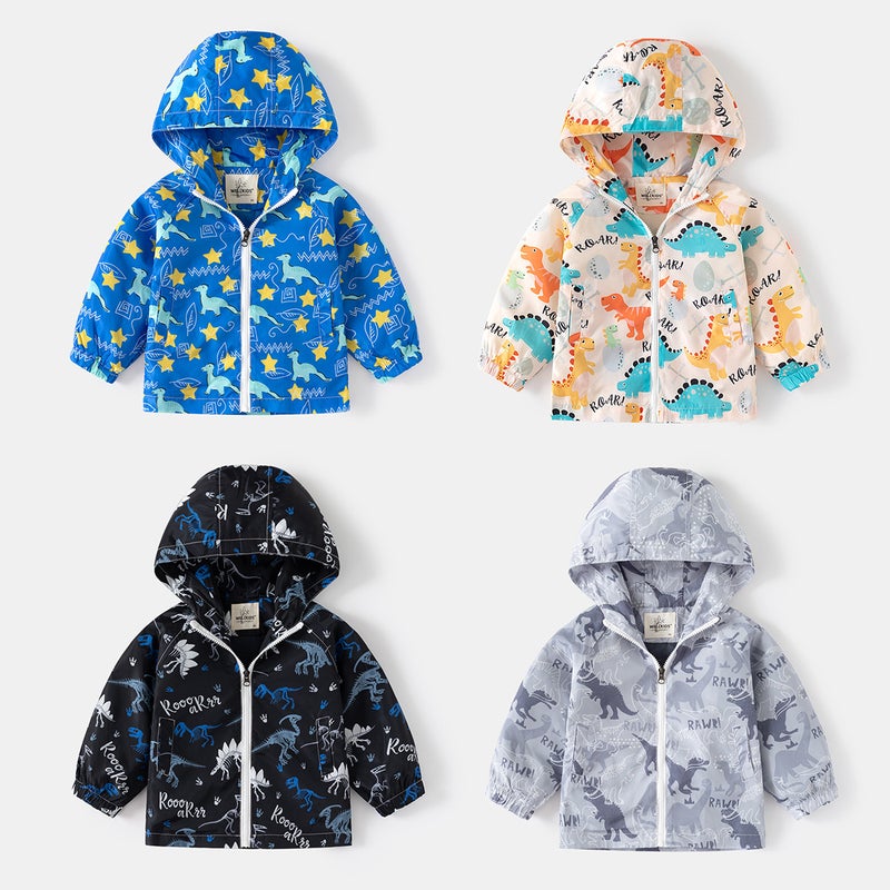 Children'S Jacket Style Boys' Hooded Coat Baby Lightweight Sun Protection Clothing Korean Style Zipper Shirt - Image 2