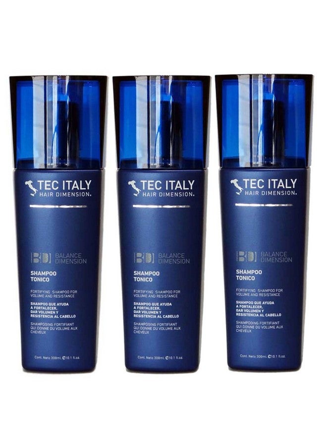 Tec Italy Hair Fortifying Shampoo Tonico For Volume & Resistance (Pack Of 3) - Image 1