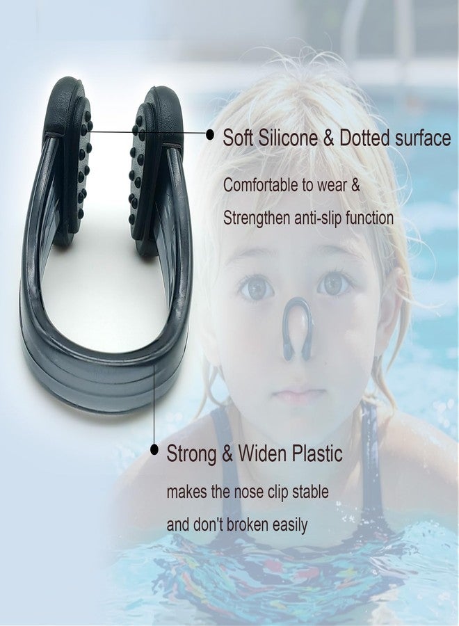 Zooshine Set of 4 Waterproof Swimming Nose Clips for Adults Kids Age 8+ Nose Plugs for Diving Swimming and Other Water Sports (Black) - Image 2