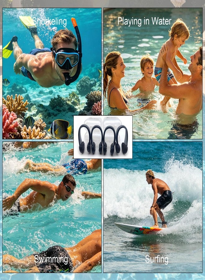Zooshine Set of 4 Waterproof Swimming Nose Clips for Adults Kids Age 8+ Nose Plugs for Diving Swimming and Other Water Sports (Black) - Image 5